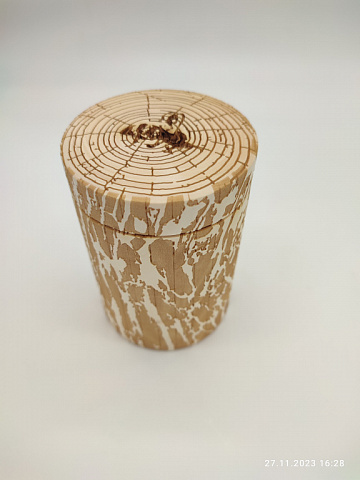 Фото Бочонок для меда (пенечек) 1л